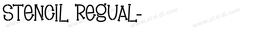 Stencil regual字体转换
